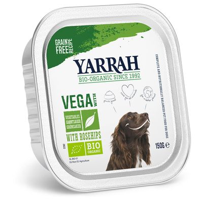 Foto van Yarrah Bio Hondenvoer Alucup Brokjes Vega met Rozenbottels
