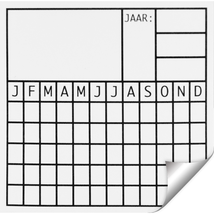 Foto van Sticker en Datumen