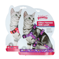 Pawise Kitten Harness Leash-Pink/Purple