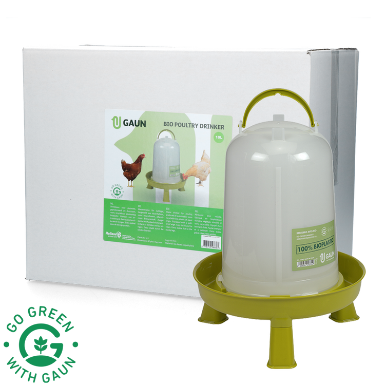 Foto van Pluimvee drinktoren 10 l Bio green lemon op pootjes