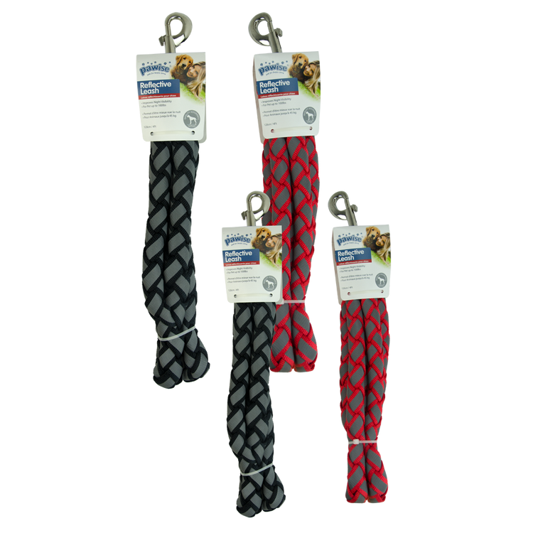 Foto van Pawise Dog Reflective Leash Red 1 cm