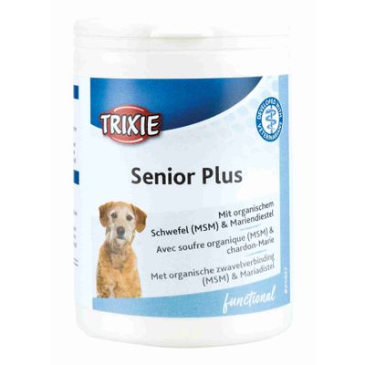 Foto van Trixie Senior Plus hond poeder D/FR/NL - 3 stuks