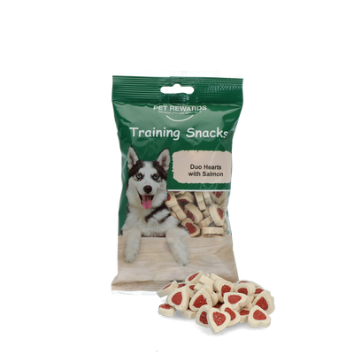 Foto van Pet Rewards Duo hearts with salmon