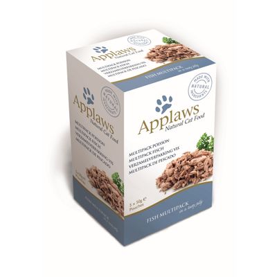 Foto van Applaws Kattenvoer Quick Serve Jelly Multipack Fish 5 x 50 gr.