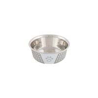 Trixie Voer/waterbak RVS/silicone - 4 stuks