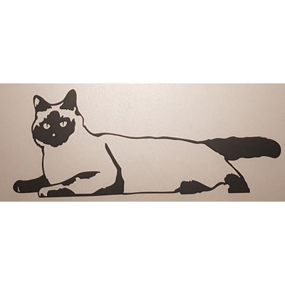 Foto van Liggende Kat Cortenstaal Zwart