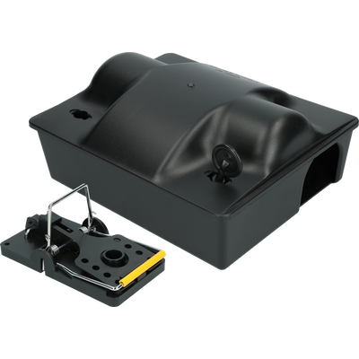 Foto van Voerdoos Rat Dual Bait incl. rattenklem en sleutel