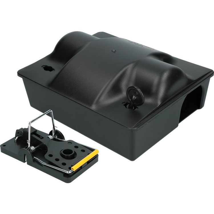 Foto van Voerdoos Rat Dual Bait incl. rattenklem en sleutel