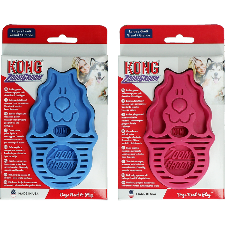 Foto van KONG ZoomGroom Rassberry Large