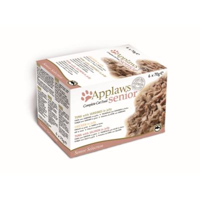 Foto van Applaws Kattenvoer Blik Senior Multipack Senior 6 x 70 gr.