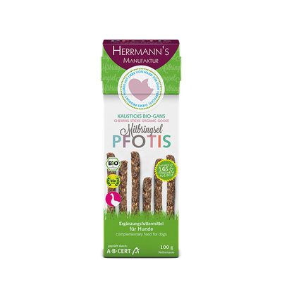 Foto van BIO PFOTIS KAUSTICK Goose with Spelled Flakes 100 gr.