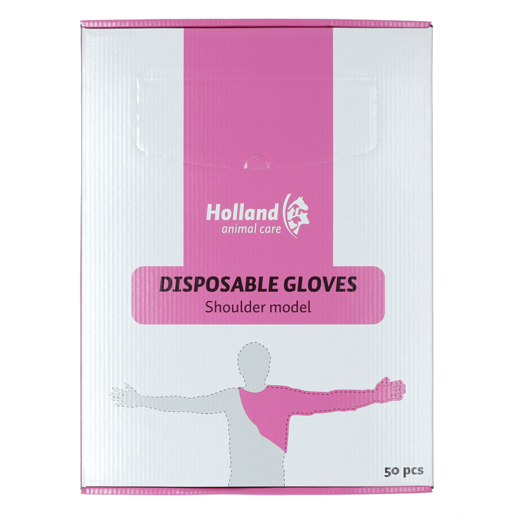 Foto van Wegwerp handschoen Schoudermodel roze