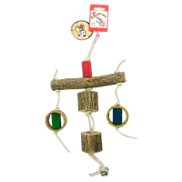 Birrdeeez Sekelbos T-Pillar Leather Parrot Toy