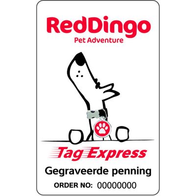 Red Dingo Hondenpenning giftcard Foto van Red Dingo Hondenpenning giftcard