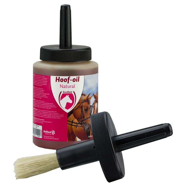 Excellent Hoof Oil Natural met borstel Foto van Excellent Hoof Oil Natural met borstel