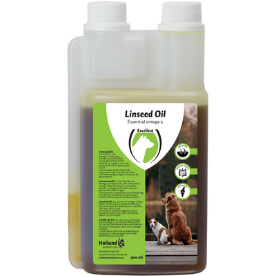 Foto van Linseed Oil (Lijnzaadolie) voor honden