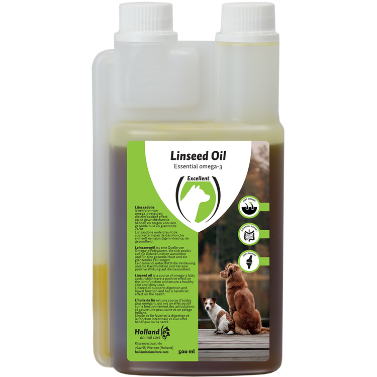 Foto van Linseed Oil (Lijnzaadolie) voor honden