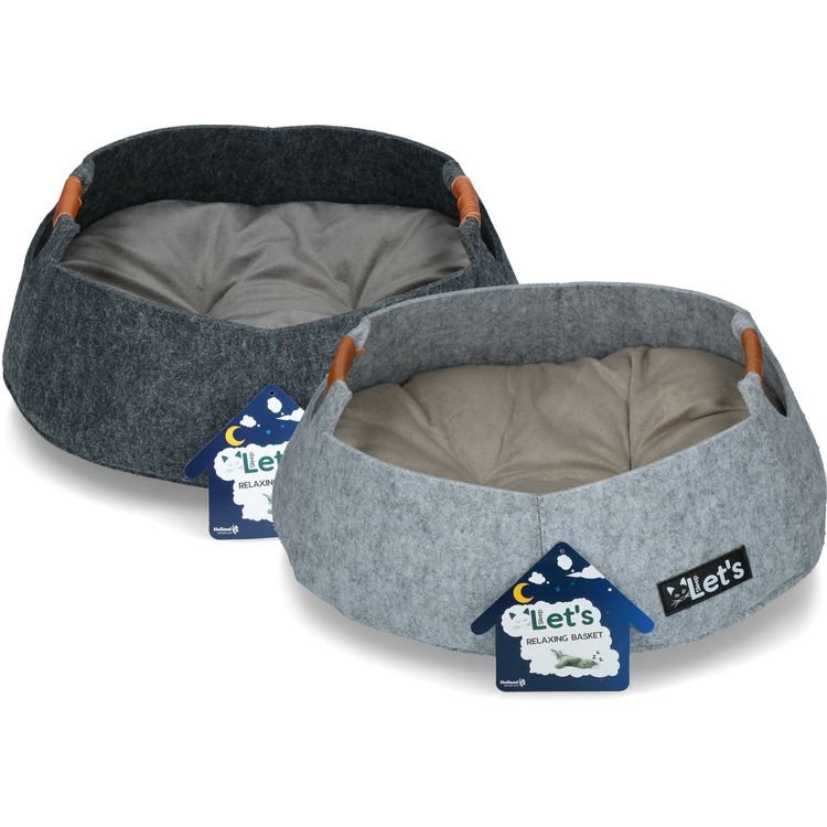 Foto van Let&#039;s Relaxing Basket Kat Grijs