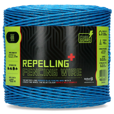Foto van ZoneGuard 3 mm afwerend afrasteringsdraad blauw 400 m