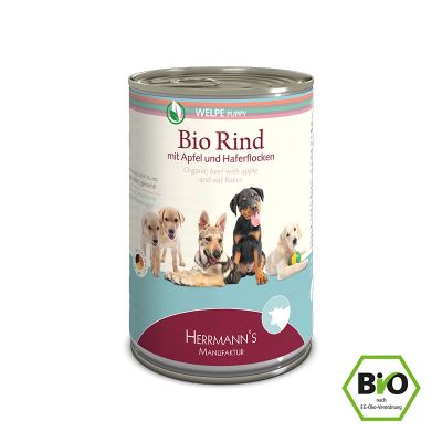 Foto van BIO PUPPY Beef with Apple 400 gr.