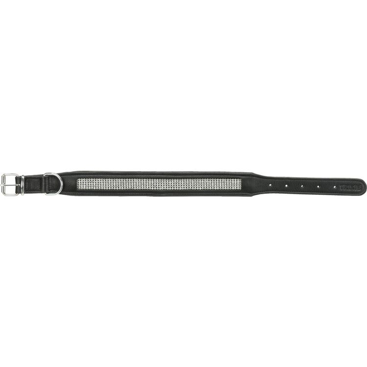 Trixie Active Comfort halsband met stras leer Foto van Trixie Active Comfort halsband met stras leer