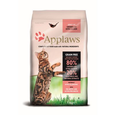 Foto van Applaws Kattenvoer Droog Adult Kip & Zalm 7.5 kg.