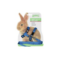 Nylon harness for rabbit ass blue