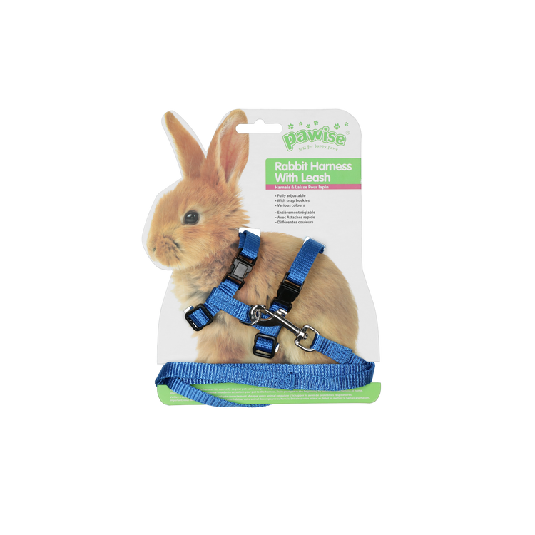 Foto van Nylon harness for rabbit ass blue