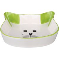 Trixie Voer/waterbak kattenhoofd met gezicht keramiek - 4 stuks