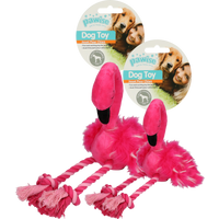 Flamingo met poten van touw L