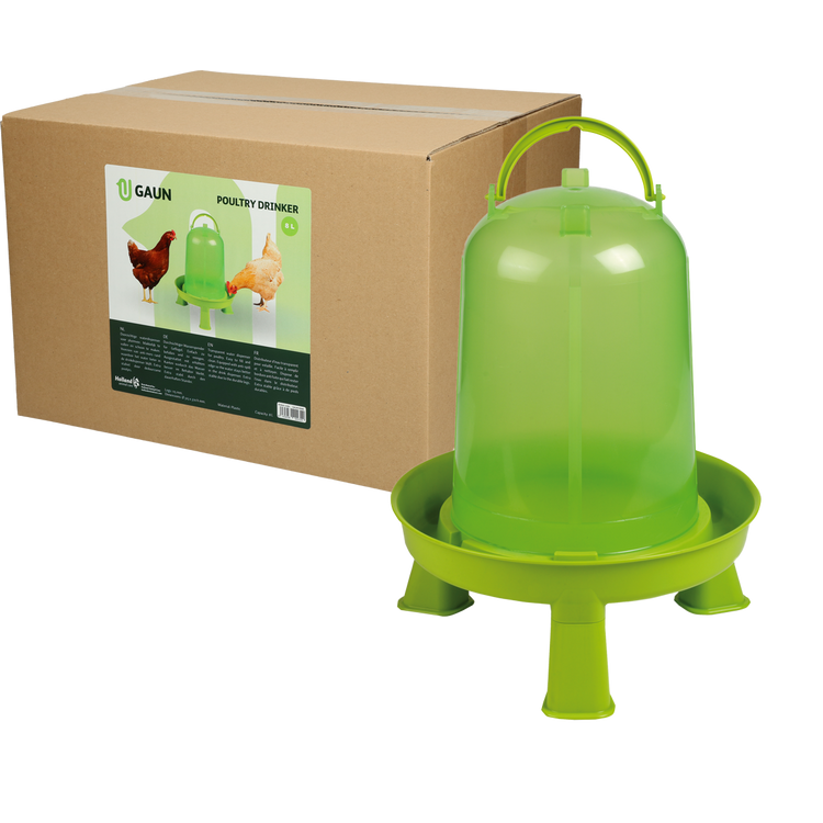 Foto van Pluimvee drinktoren 8 l green lemon op pootjes