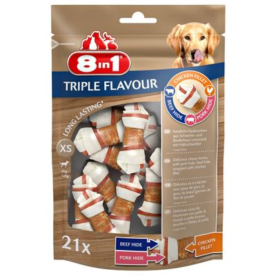 8in1 Delights kauwknoop triple flavour Foto van 8in1 Delights kauwknoop triple flavour