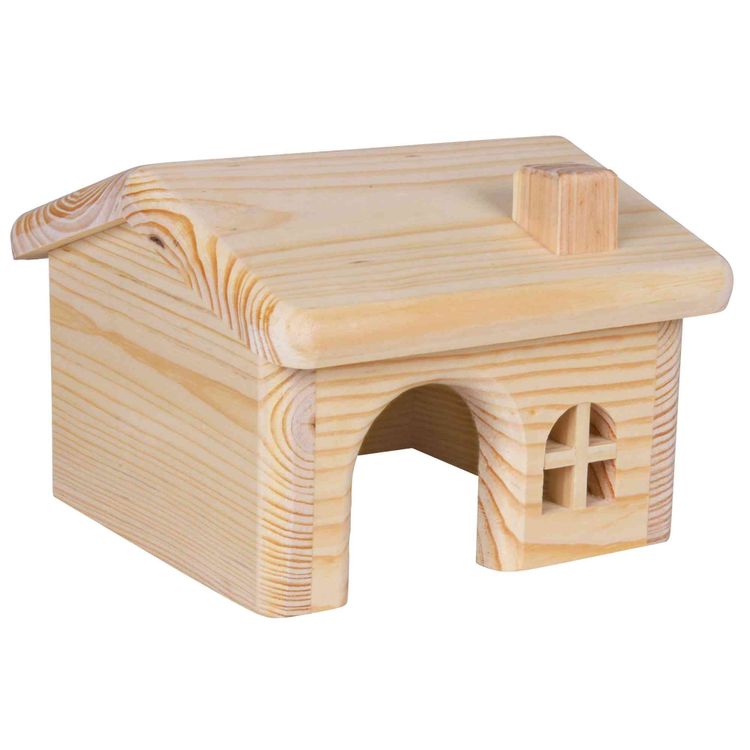 Trixie Huis spijkervrij hamsters hout - 2 stuks Foto van Trixie Huis spijkervrij hamsters hout - 2 stuks