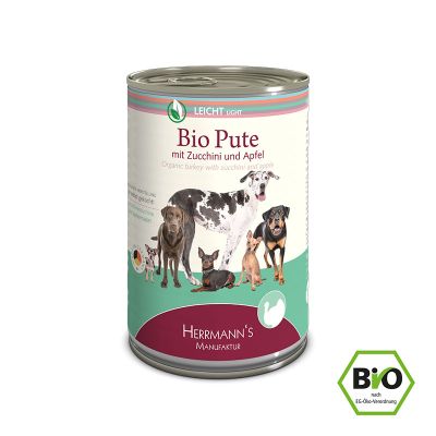 Foto van BIO LIGHT Turkey with Courgette 400 gr.