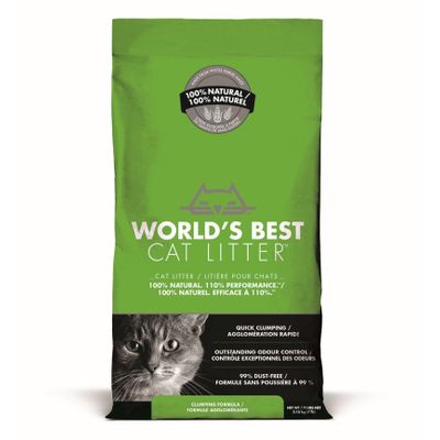 WORLDS BEST CAT LITTER Original Green 3.18 kg . Foto van WORLDS BEST CAT LITTER Original Green 3.18 kg .