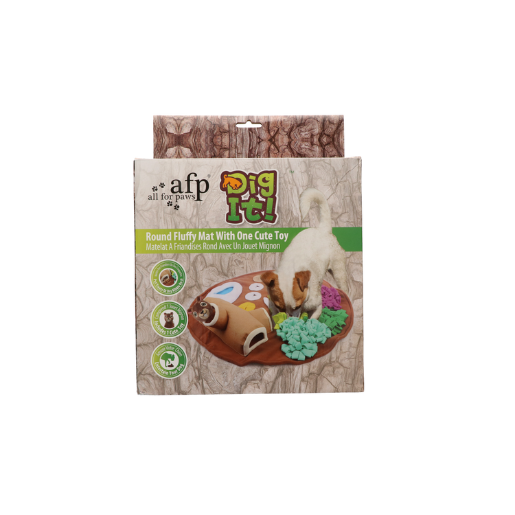 Foto van AFP Dig it - Round Fluffy mat with cute toy