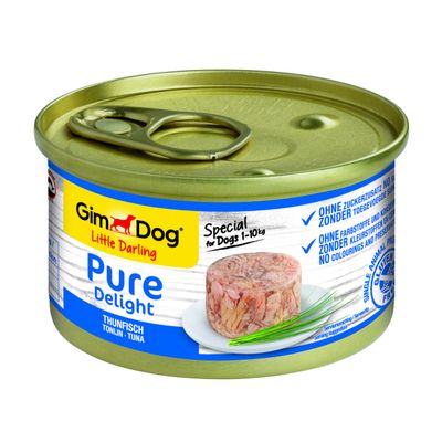 GimDog Little Darling Pure Delight tonijn 85 g Foto van GimDog Little Darling Pure Delight tonijn 85 g