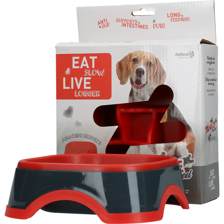 Foto van Eat Slow Live Longer Amaze Pinwheel Red M