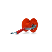 Haspel Mini met rem voor 250 m lint en 500 m draad