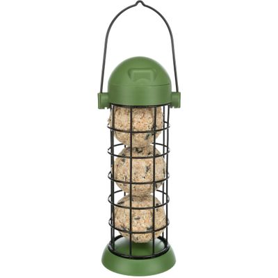 Foto van Trixie Mezenbollenhouder met dak 3 bollen metaal/kunst. - 3 stuks