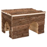 Trixie Huis Ila 2 uitgangen/ruif cavia's schorshout