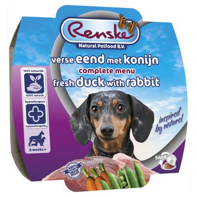 Foto van Renske Hond vers vlees maaltijd