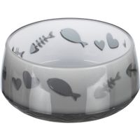 Trixie Voer/waterbak vis-hart-motief kunstst./rubberb. - 4 stuks