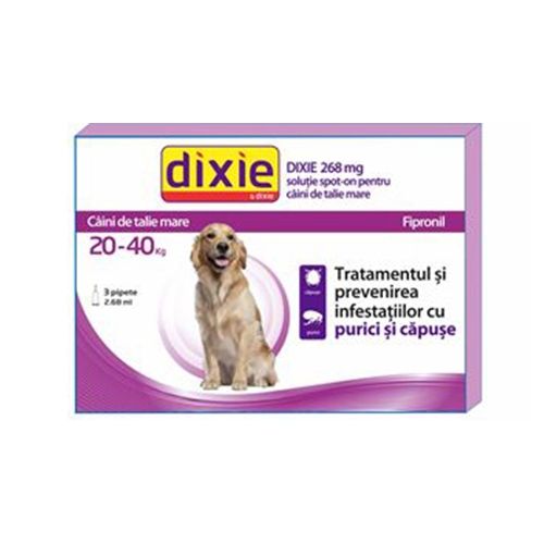 Solutie Antiparazitara, Dixie Spot On Dog L, 2,68 Ml X 3 Buc