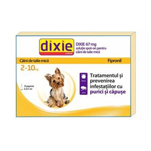 Solutie antiparazitara, Dixie Spot On Dog S, 0,67 ml x 3 buc 067 imagine 2022
