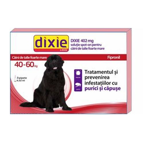 Solutie antiparazitara, Dixie Spot On Dog XL, 4,02 ml x 3 buc 402
