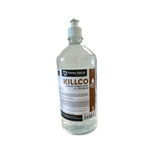 Lotiune pentru maini 70% alcool Killco, 1 L