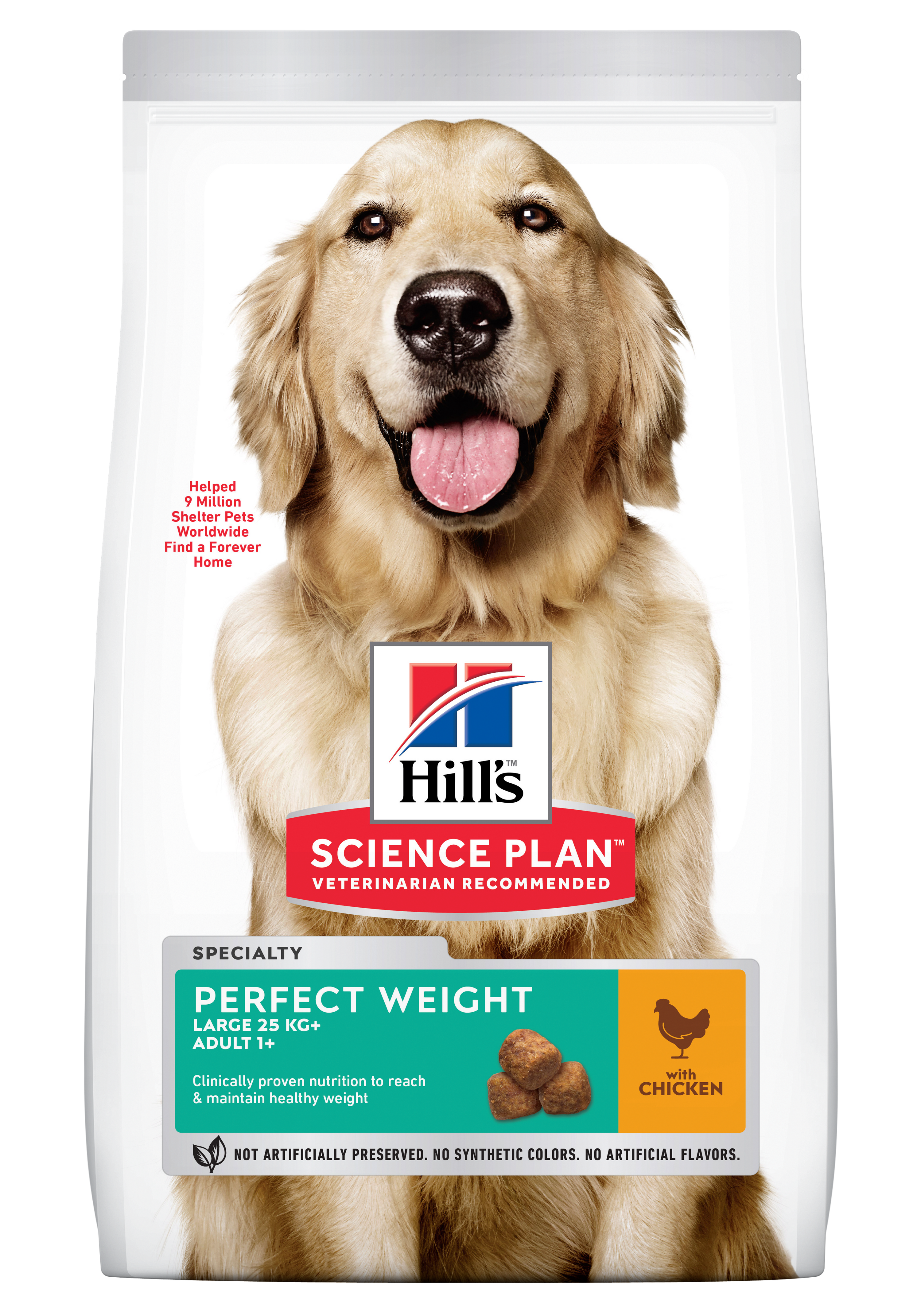 Hill\'s SP Canine Adult Perfect Weight Large Breed Chicken, 12 kg