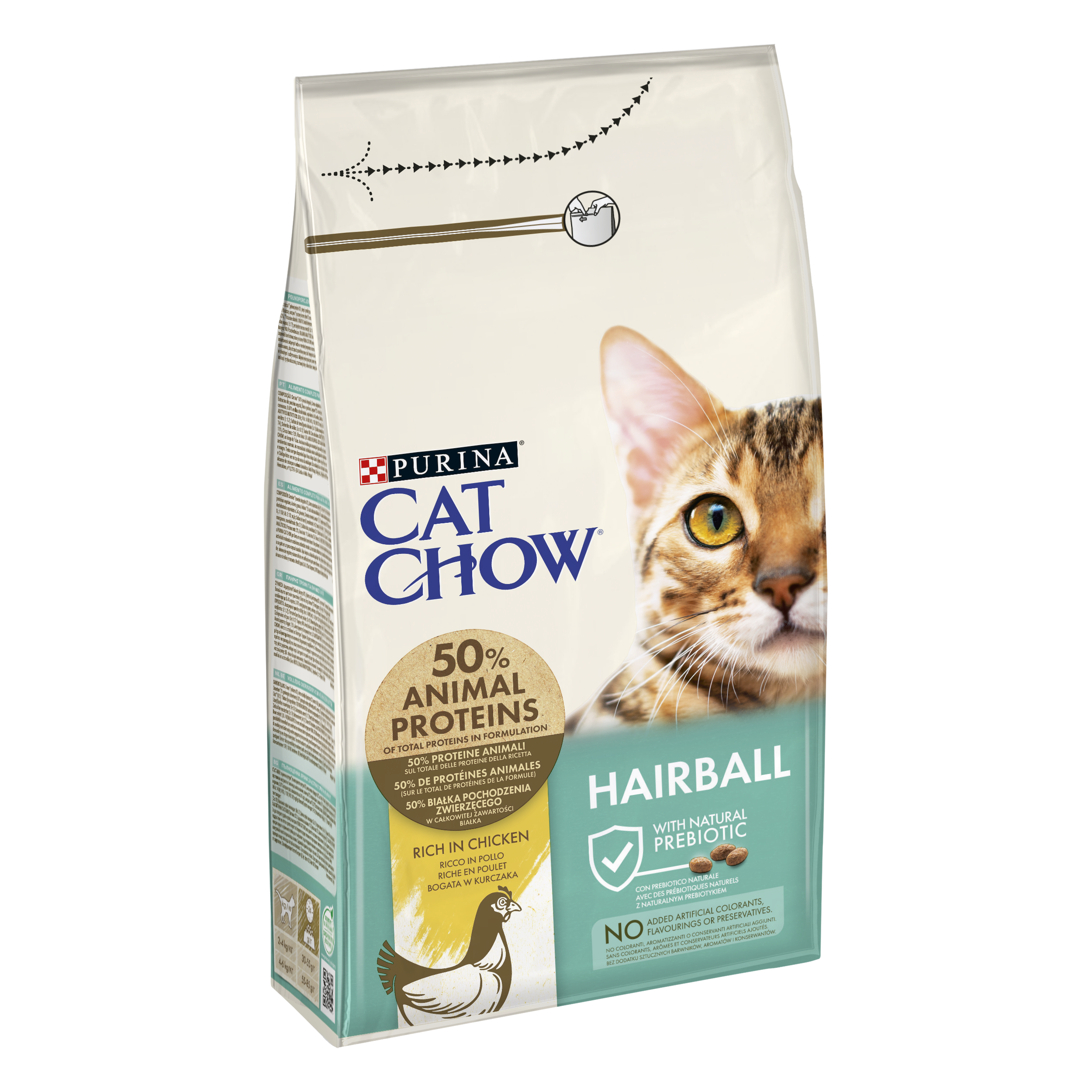 PURINA CAT CHOW Hairball Control, Pui, 1.5 kg 1.5