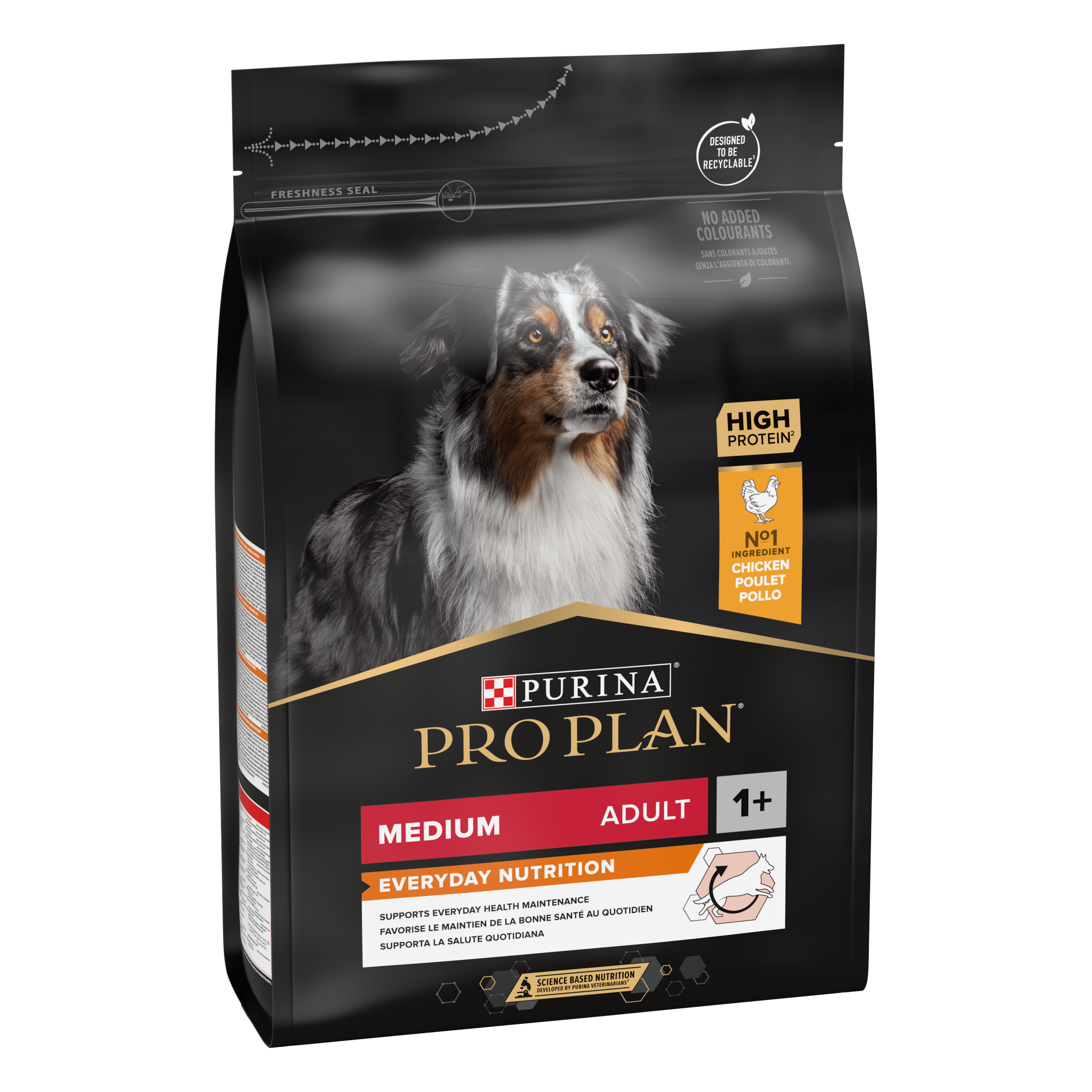 PURINA PRO PLAN ADULT Everyday Nutrition, Talie Medie, Pui, 3 kg Adult